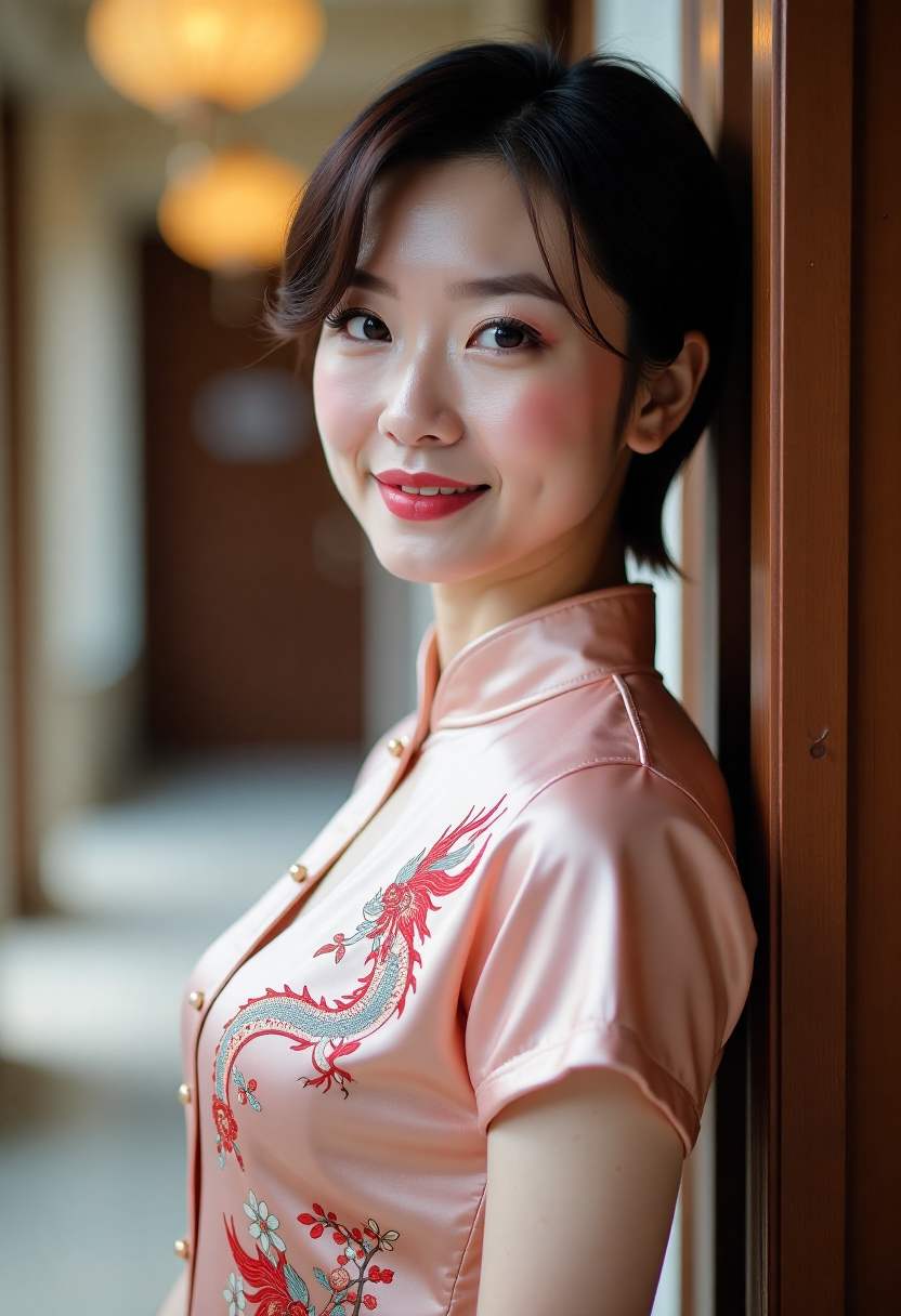 地铁口的模特海报